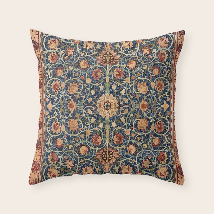 William Morris Holland Park Vintage Pattern Throw Pillow Gallery Image 6