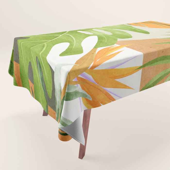 Abstract Art Tropical Leaves 20 Tablecloth Gallery Image 1