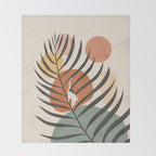 Cat and Plant 32 Throw Blanket Gallery Image 2