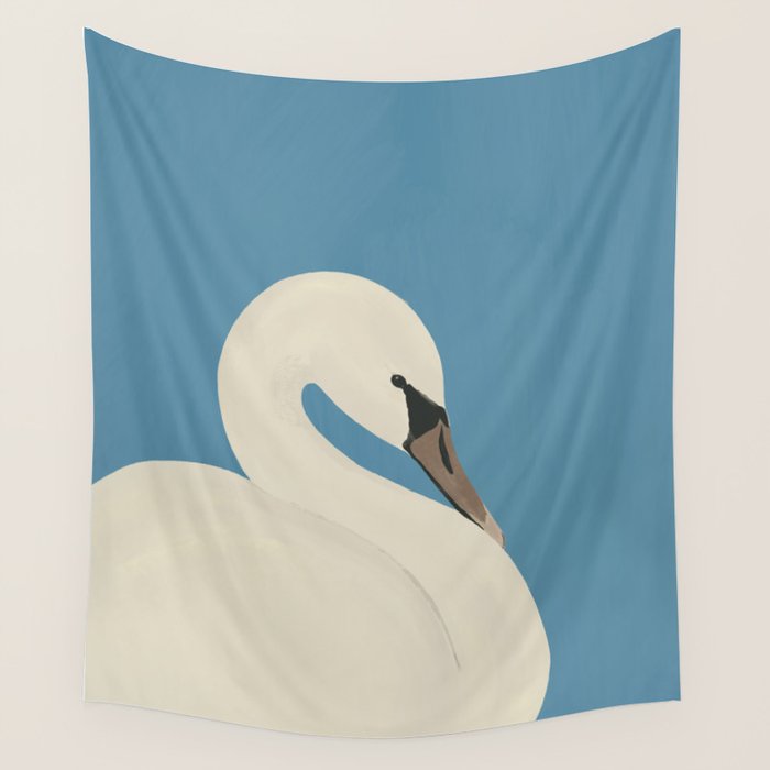 White Swan 3 Wall Tapestry Gallery Image 4