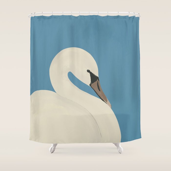 White Swan 3 Shower Curtain Gallery Image 1