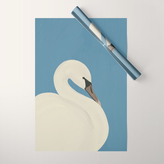 White Swan 3 Wrapping Paper Gallery Image 1