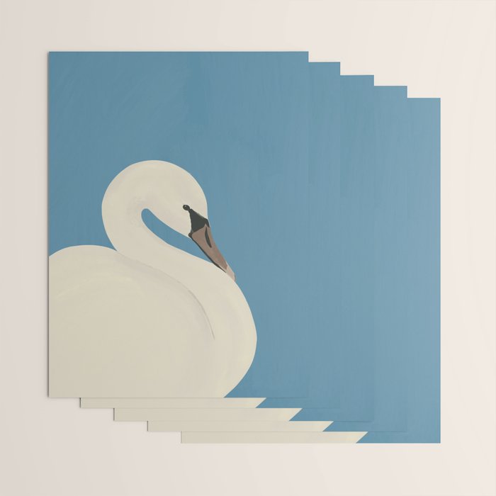White Swan 3 Wrapping Paper Gallery Image 3