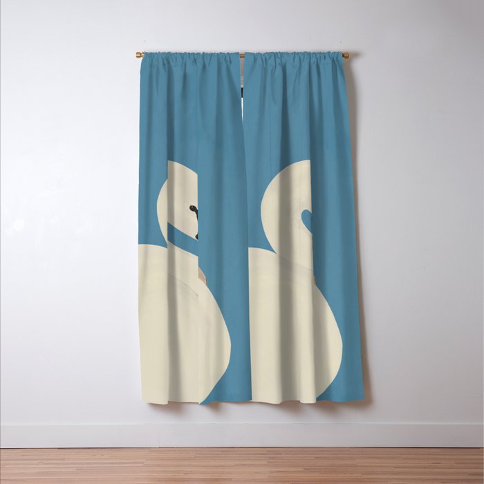 White Swan 3 Window Curtain Gallery Image 3