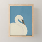 White Swan 3 Mini Art Print Gallery Image 1