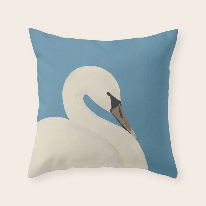 White Swan 3 Throw Pillow Gallery Image 6