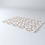 Diamond Check Pattern Beige Gray 2 Rug Gallery Image 3