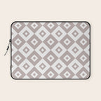 Diamond Check Pattern Beige Gray 2 Laptop Sleeve Gallery Image 1