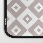 Diamond Check Pattern Beige Gray 2 Laptop Sleeve Gallery Image 3