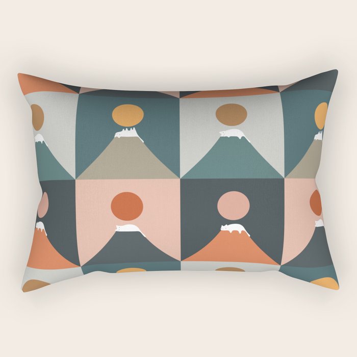 Meow Fuji 2x2 Rectangular Pillow Gallery Image 1