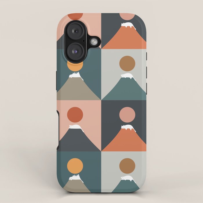 Meow Fuji 2x2 iPhone Case Gallery Image 1