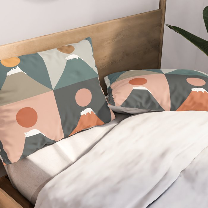 Meow Fuji 2x2 Pillow Sham Gallery Image 2