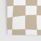 Hand Drawn Checkerboard Pattern (tan/white) Poster Gallery Image 3
