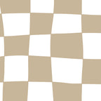 Hand Drawn Checkerboard Pattern (tan/white) Coffee Mug Gallery Image 2