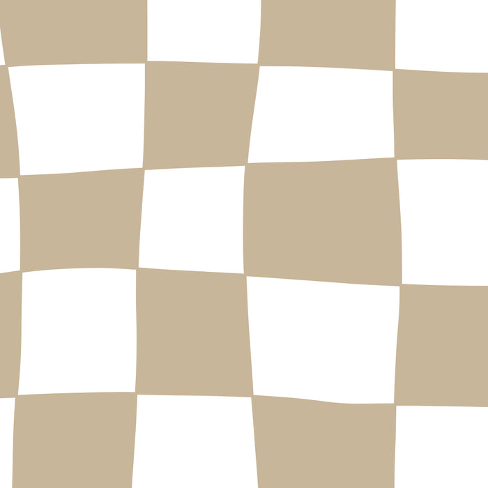 Hand Drawn Checkerboard Pattern (tan/white) Coffee Mug Gallery Image 2
