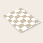 Hand Drawn Checkerboard Pattern (tan/white) Notebook Gallery Image 3