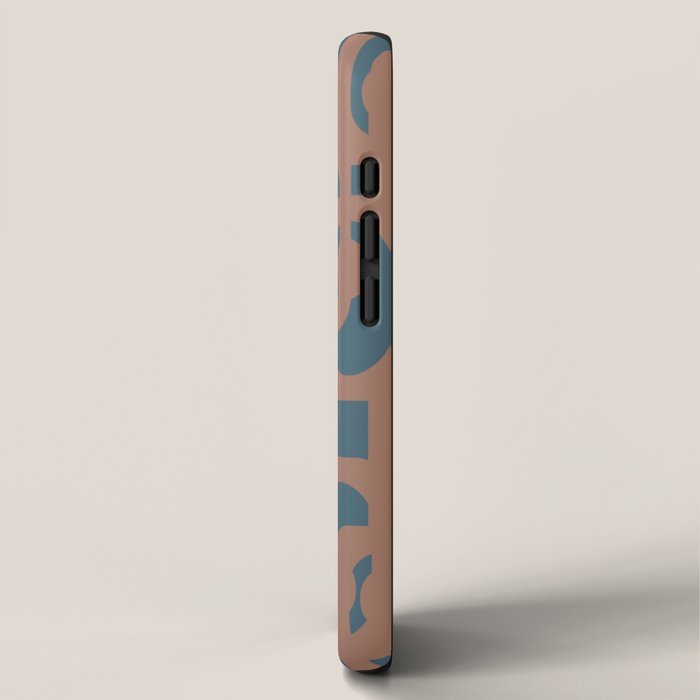 Mid Century Modern Loops Pattern 4 Inspired by PANTONE 17 1230 Color of the Year Mocha Mousse iPhone Case Gallery Image 2