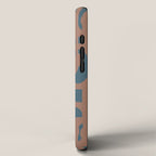 Mid Century Modern Loops Pattern 4 Inspired by PANTONE 17 1230 Color of the Year Mocha Mousse iPhone Case Gallery Image 2