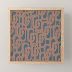 Mid Century Modern Loops Pattern 4 Inspired by PANTONE 17 1230 Color of the Year Mocha Mousse Mini Art Print Gallery Image 1