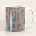 Mid Century Modern Loops Pattern 4 Inspired by PANTONE 17 1230 Color of the Year Mocha Mousse Coffee Mug Gallery Image 1