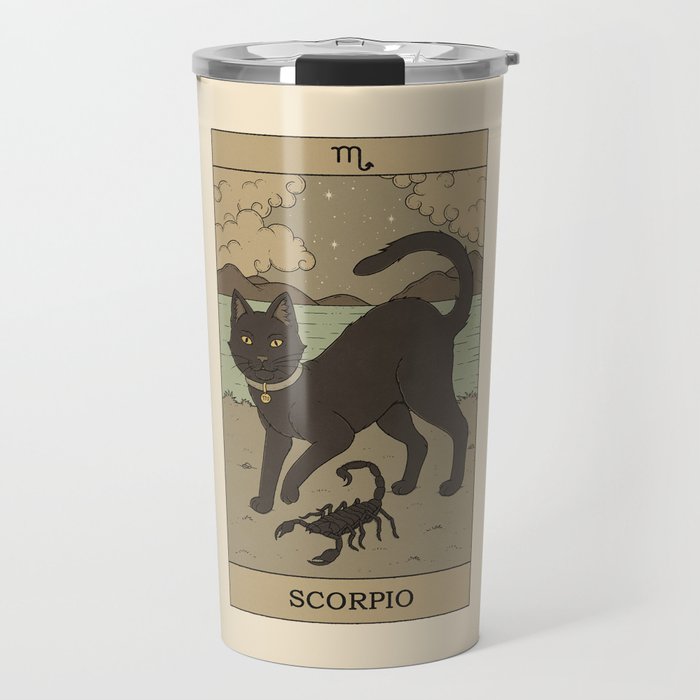 Scorpio Cat Travel Mug Gallery Image 1