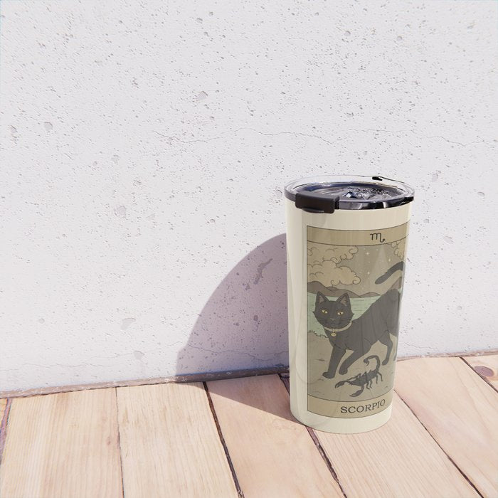 Scorpio Cat Travel Mug Gallery Image 4