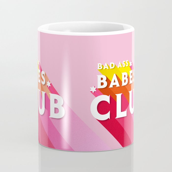 Bad Ass babes club in pink Coffee Mug Gallery Image 4