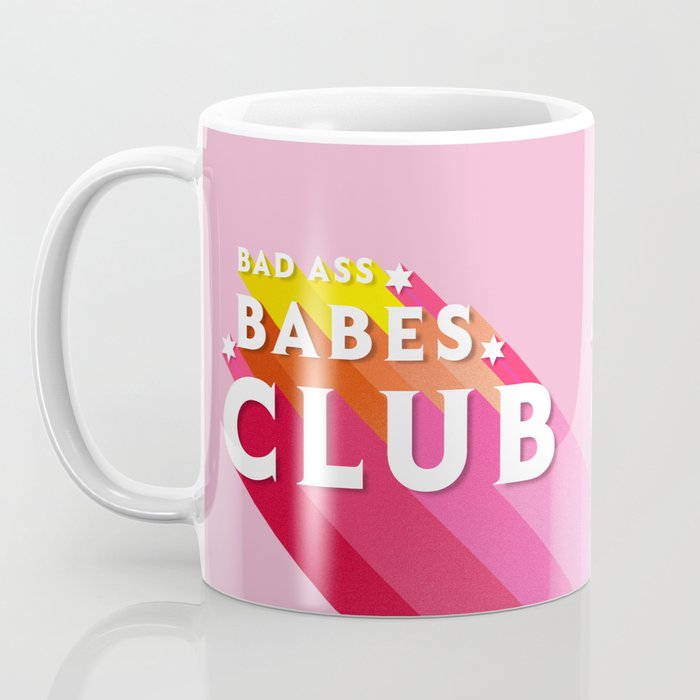 Bad Ass babes club in pink Coffee Mug Gallery Image 3