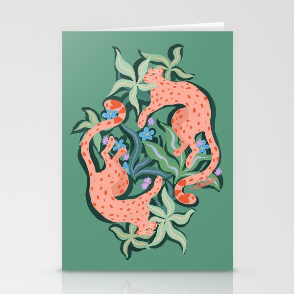 Wild Blush Cheetahs Stationery Card Gallery Image 2