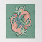 Wild Blush Cheetahs Throw Blanket Gallery Image 2