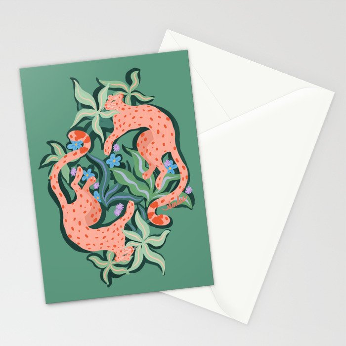 Wild Blush Cheetahs Stationery Card Gallery Image 2