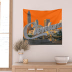 Cleveland Ohio City Skyline Home Fan OH Print Wall Tapestry Gallery Image 2