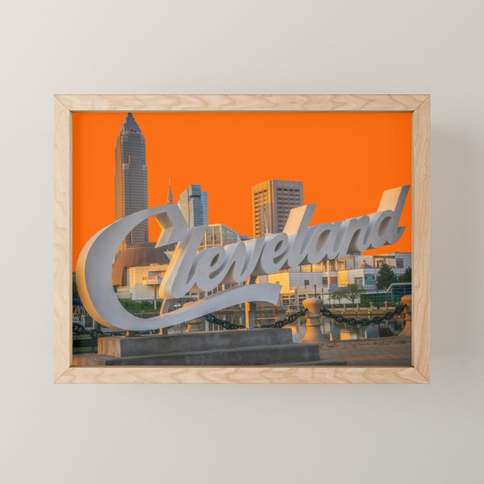 Cleveland Ohio City Skyline Home Fan OH Print Mini Art Print Gallery Image 1