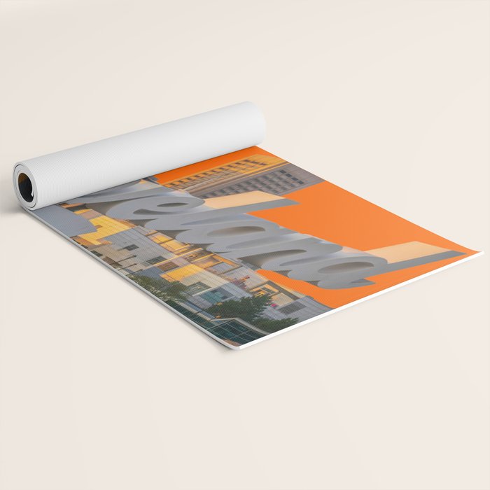 Cleveland Ohio City Skyline Home Fan OH Print Yoga Mat Gallery Image 2