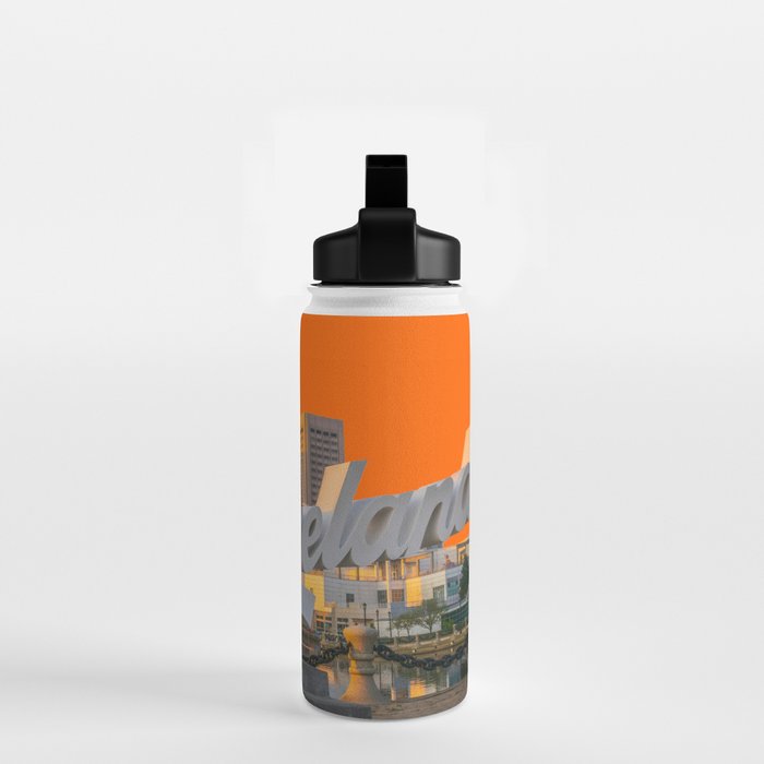 Cleveland Ohio City Skyline Home Fan OH Print Water Bottle Gallery Image 2