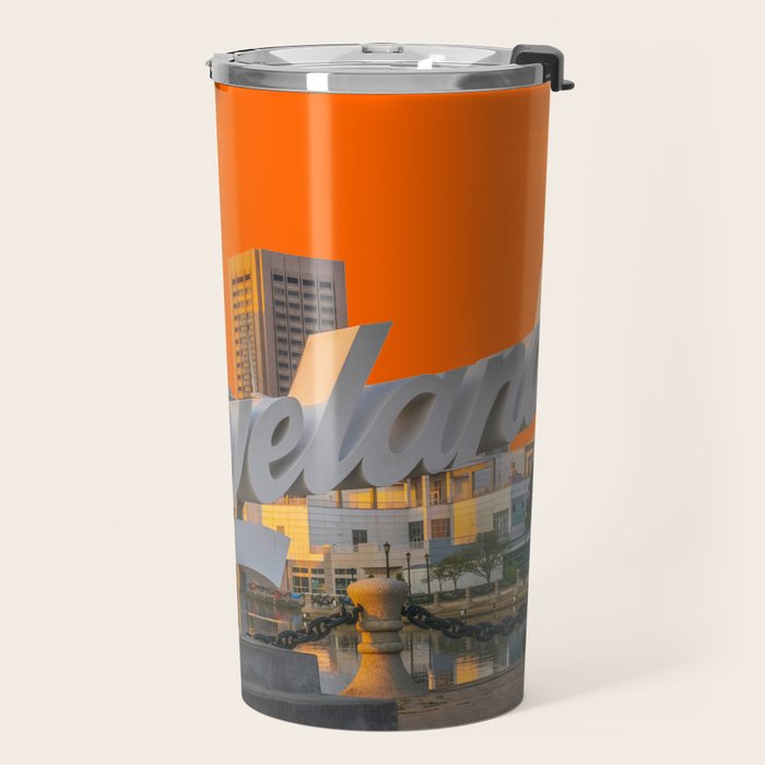 Cleveland Ohio City Skyline Home Fan OH Print Travel Mug Gallery Image 2