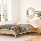 Cleveland Ohio City Skyline Home Fan OH Print Duvet Cover Gallery Image 2