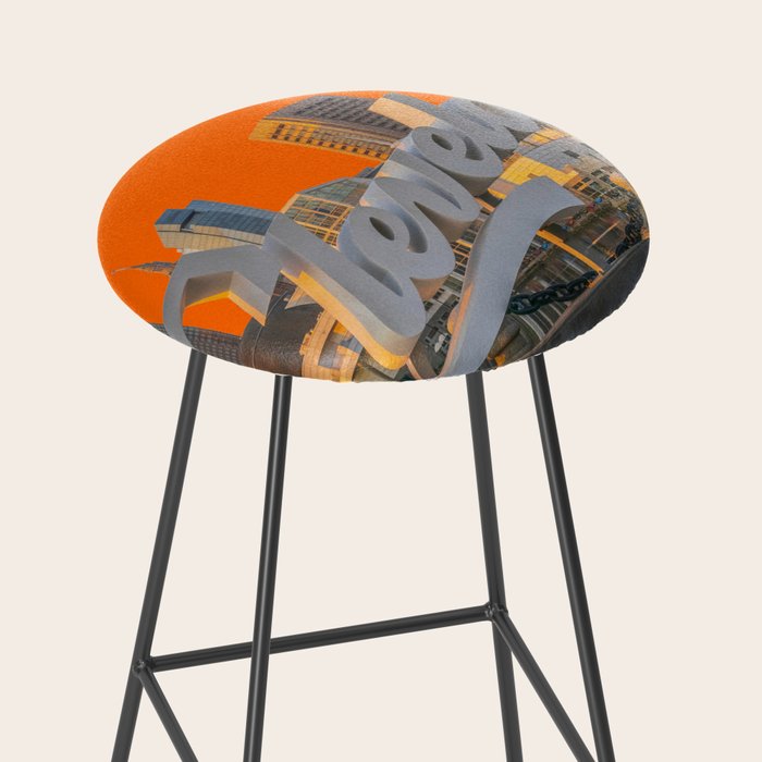 Cleveland Ohio City Skyline Home Fan OH Print Stool Gallery Image 2