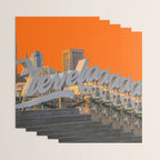Cleveland Ohio City Skyline Home Fan OH Print Wrapping Paper Gallery Image 3