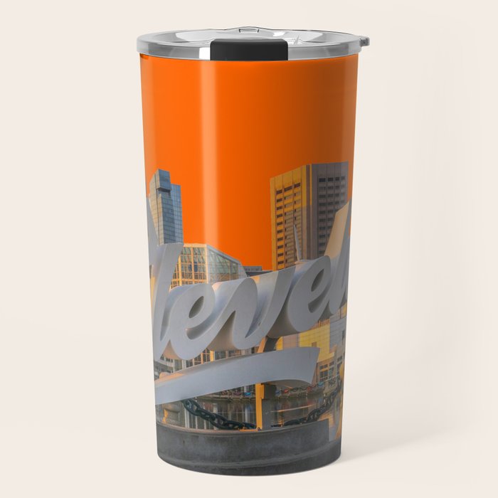 Cleveland Ohio City Skyline Home Fan OH Print Travel Mug Gallery Image 1