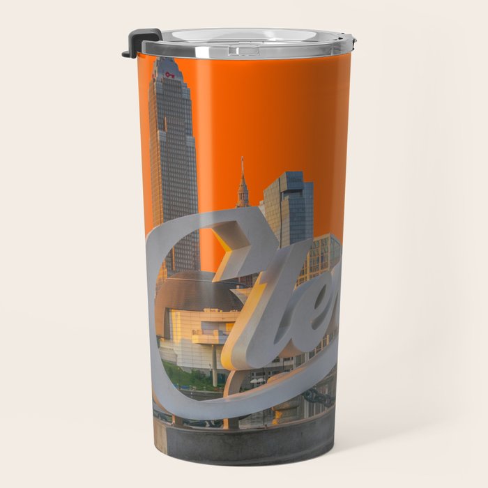 Cleveland Ohio City Skyline Home Fan OH Print Travel Mug Gallery Image 3