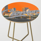 Cleveland Ohio City Skyline Home Fan OH Print Side Table Gallery Image 2