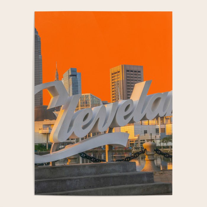 Cleveland Ohio City Skyline Home Fan OH Print Poster Gallery Image 4