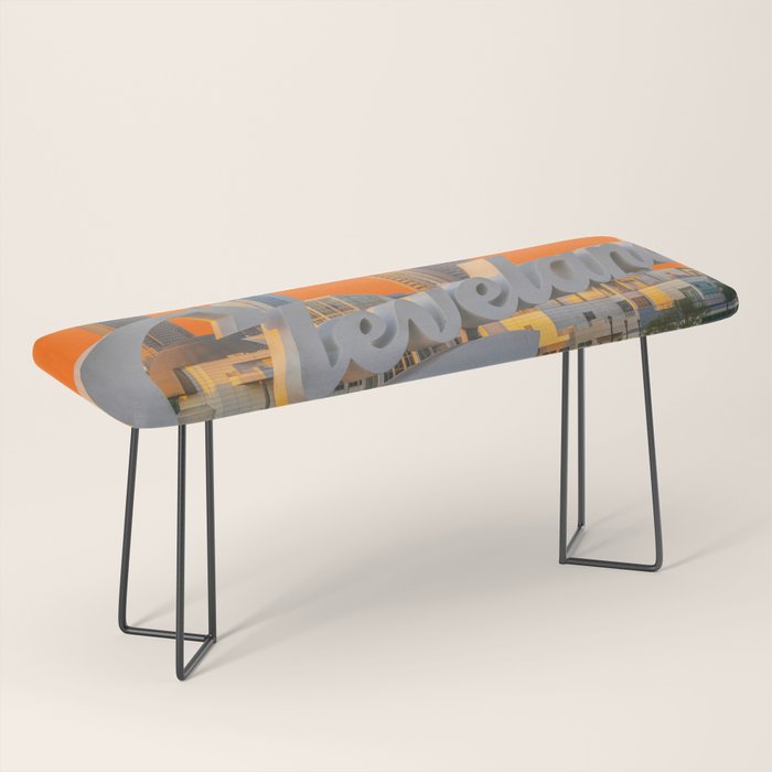 Cleveland Ohio City Skyline Home Fan OH Print Bench Gallery Image 1