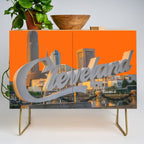 Cleveland Ohio City Skyline Home Fan OH Print Credenza Gallery Image 1