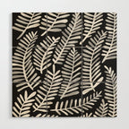 Modern Fronds - White on Black Palette Wood Wall Art Gallery Image 1
