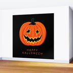 Happy Halloween funny pumpkin cartoon doodle Wall Mural Gallery Image 2