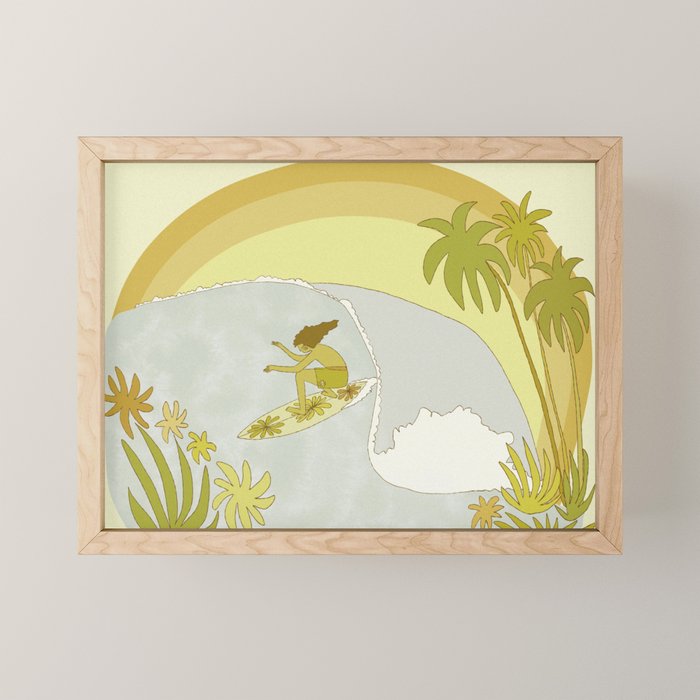 Surf Tropical daydreams by surfy birdy  Mini Art Print Gallery Image 1