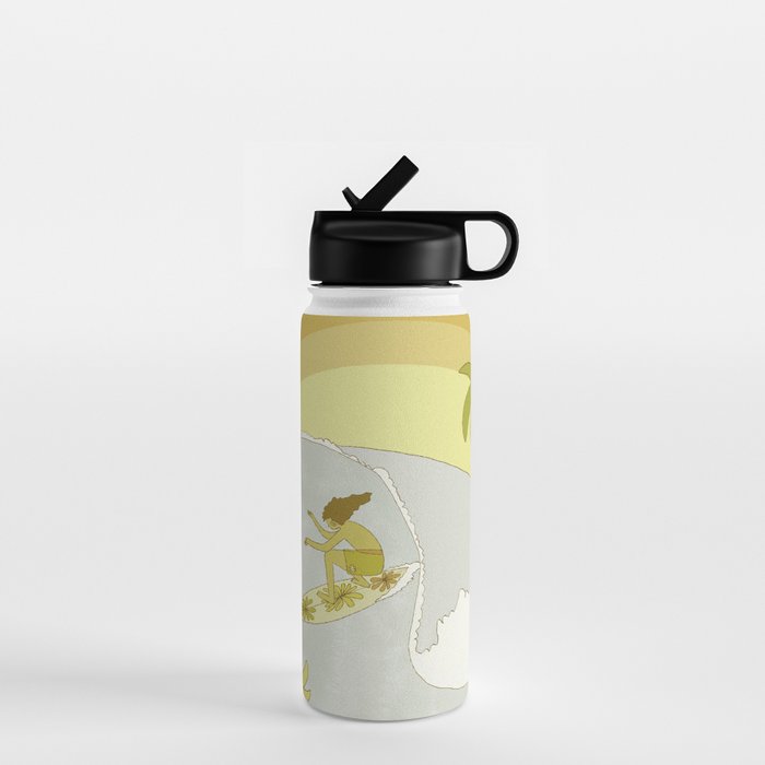 Surf Tropical daydreams by surfy birdy  Water Bottle Gallery Image 1