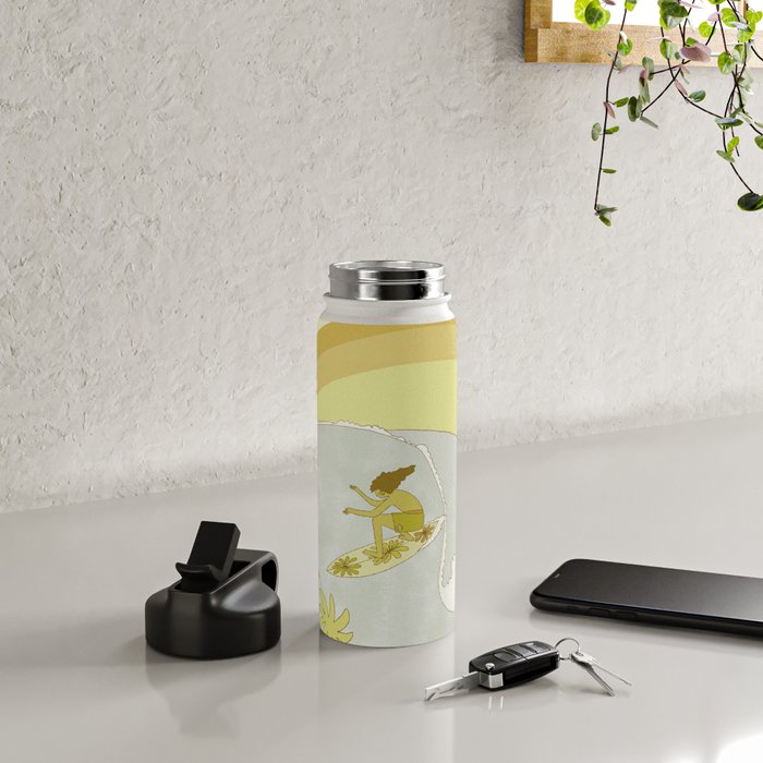 Surf Tropical daydreams by surfy birdy  Water Bottle Gallery Image 4